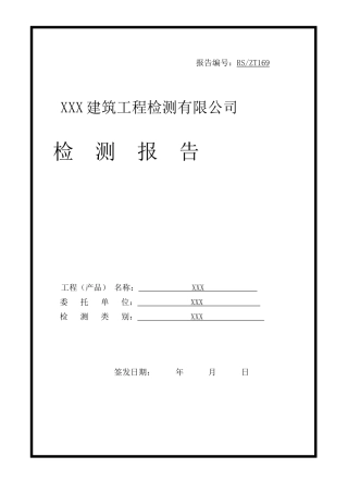 结构实体检测报告1