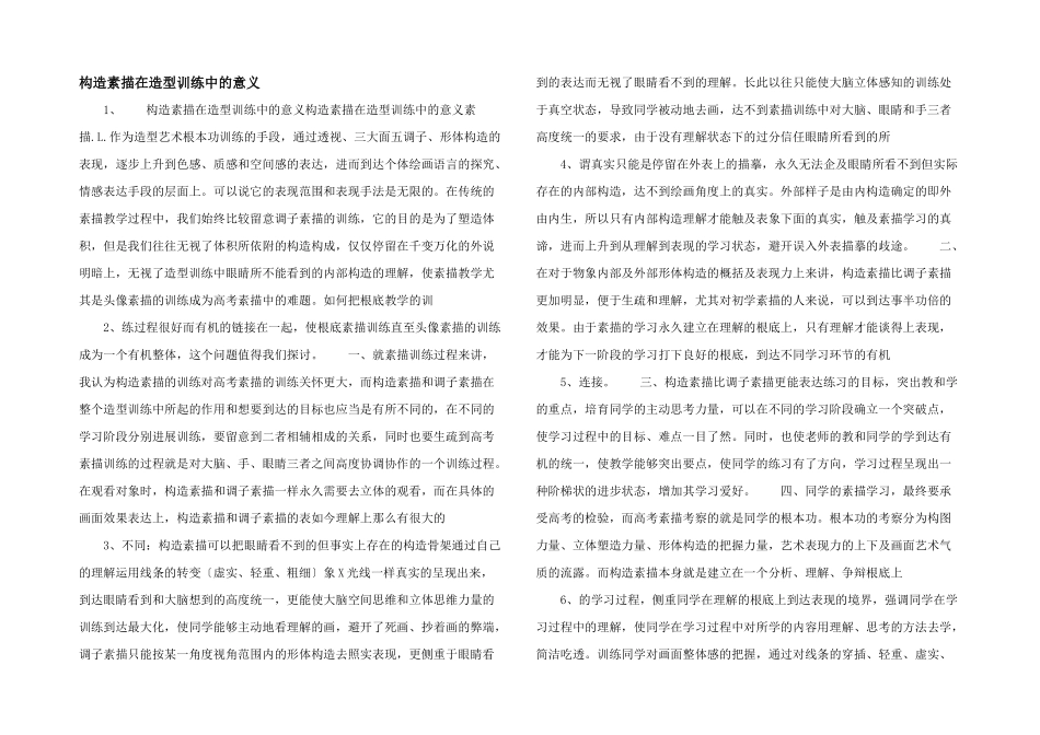 结构素描在造型训练中的意义_第1页