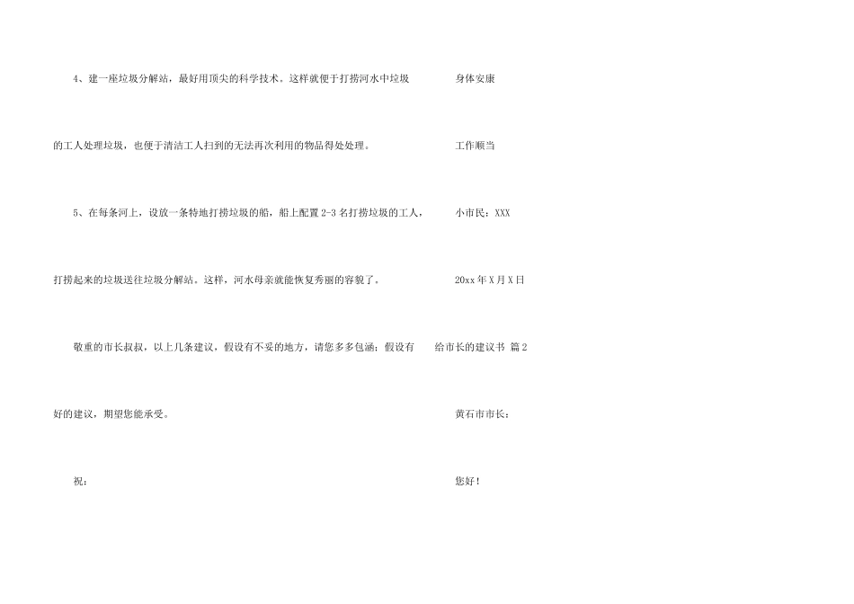 给市长的建议书合集八篇_第3页