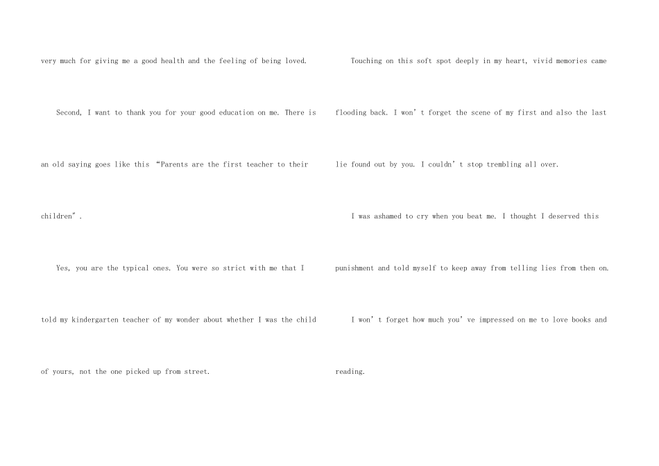 给父母的英文感谢信三篇_第3页