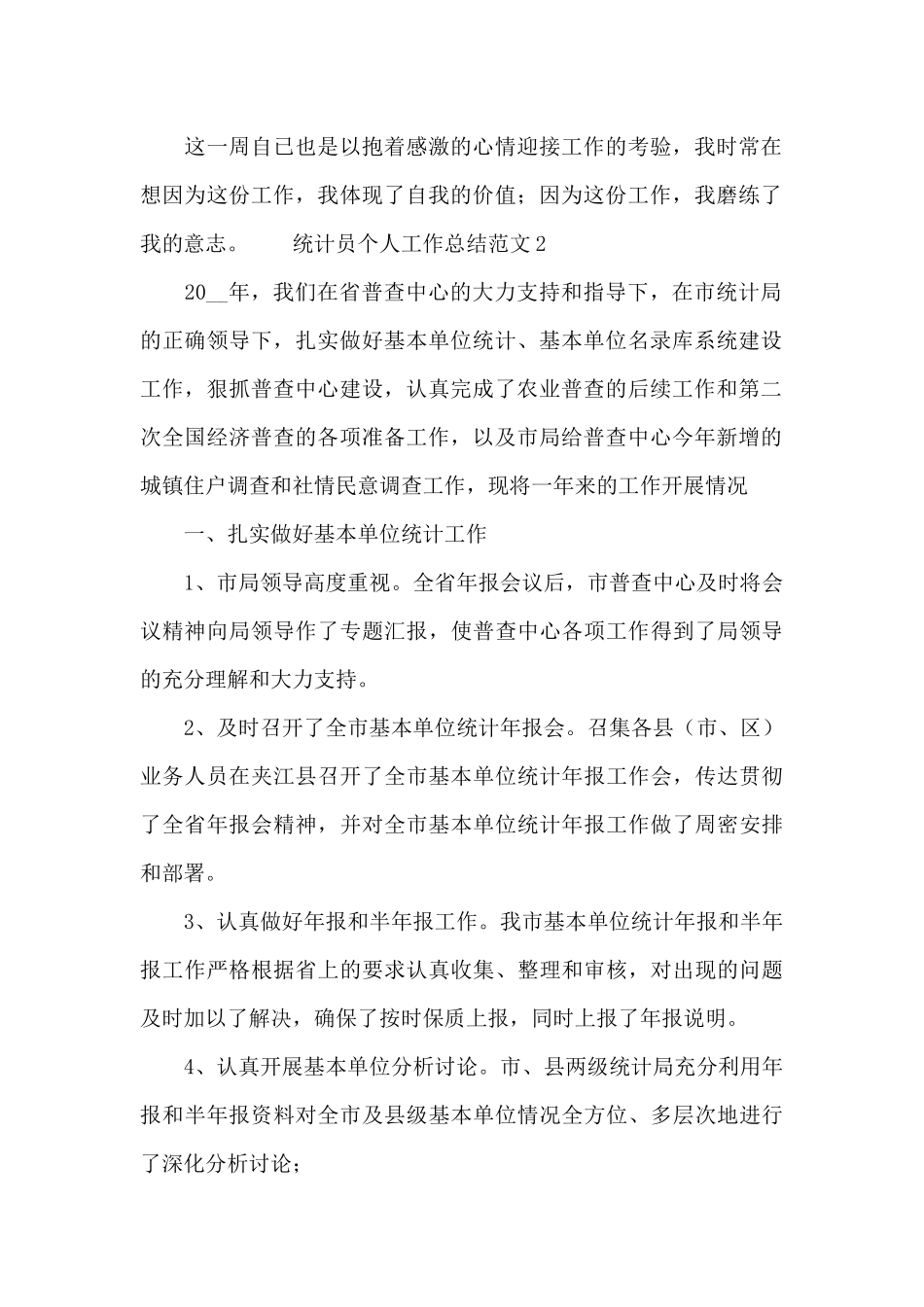 统计员个人工作总结范文合集_第2页