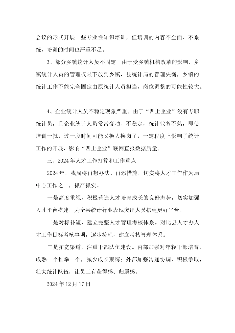 统计局2024年人才工作总结_第3页