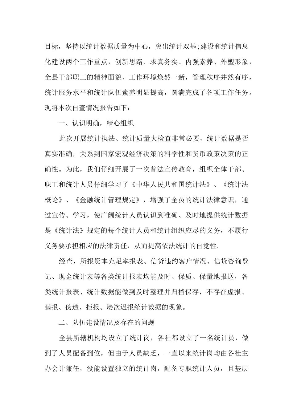 统计自查报告范文_第3页