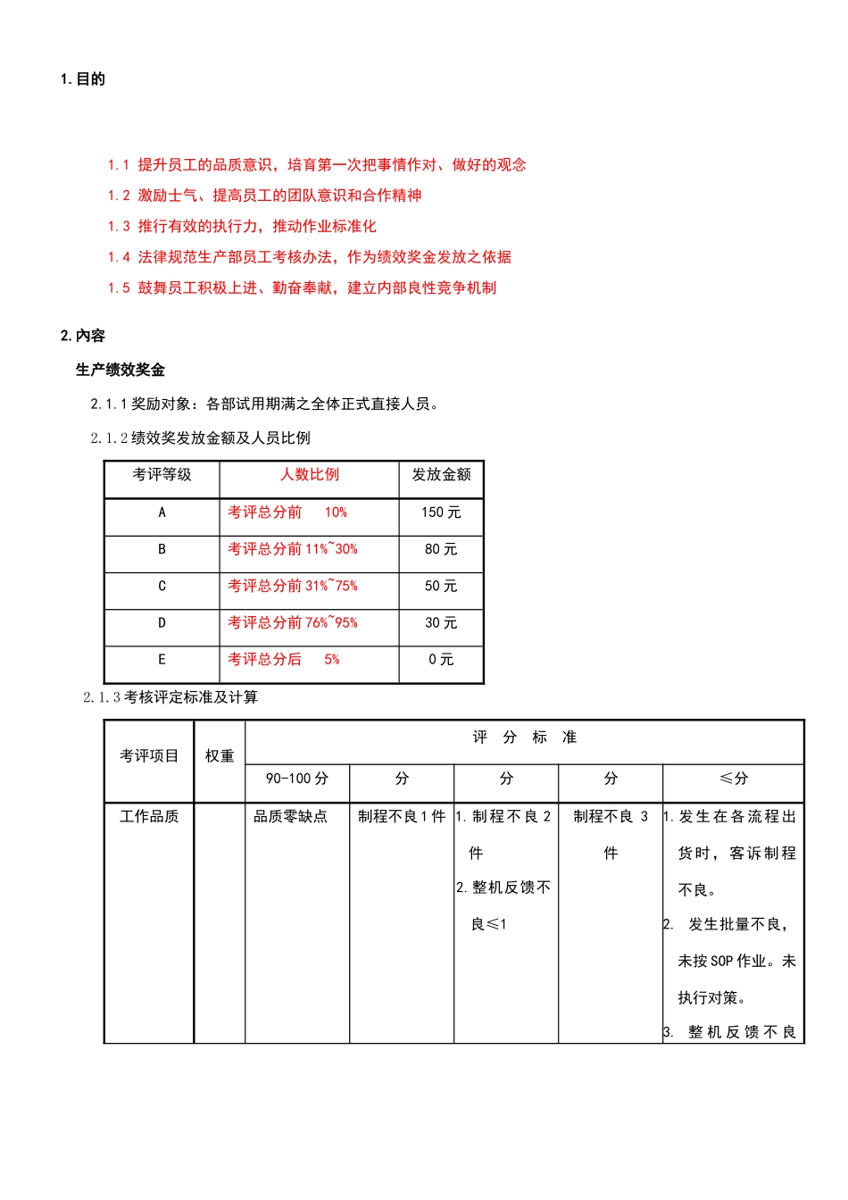 绩效奖金及岗位津贴办法_第1页