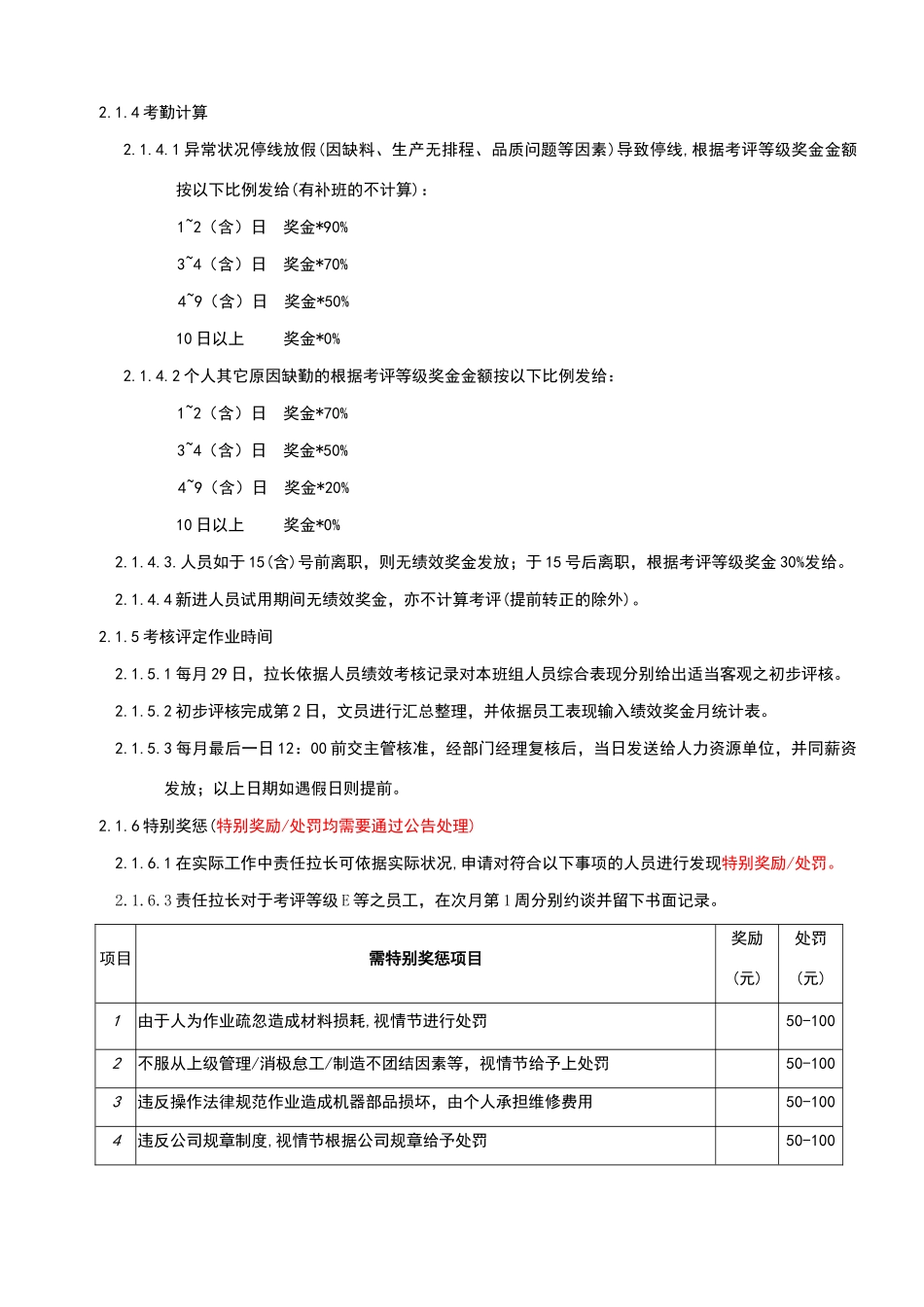 绩效奖金及岗位津贴办法_第3页