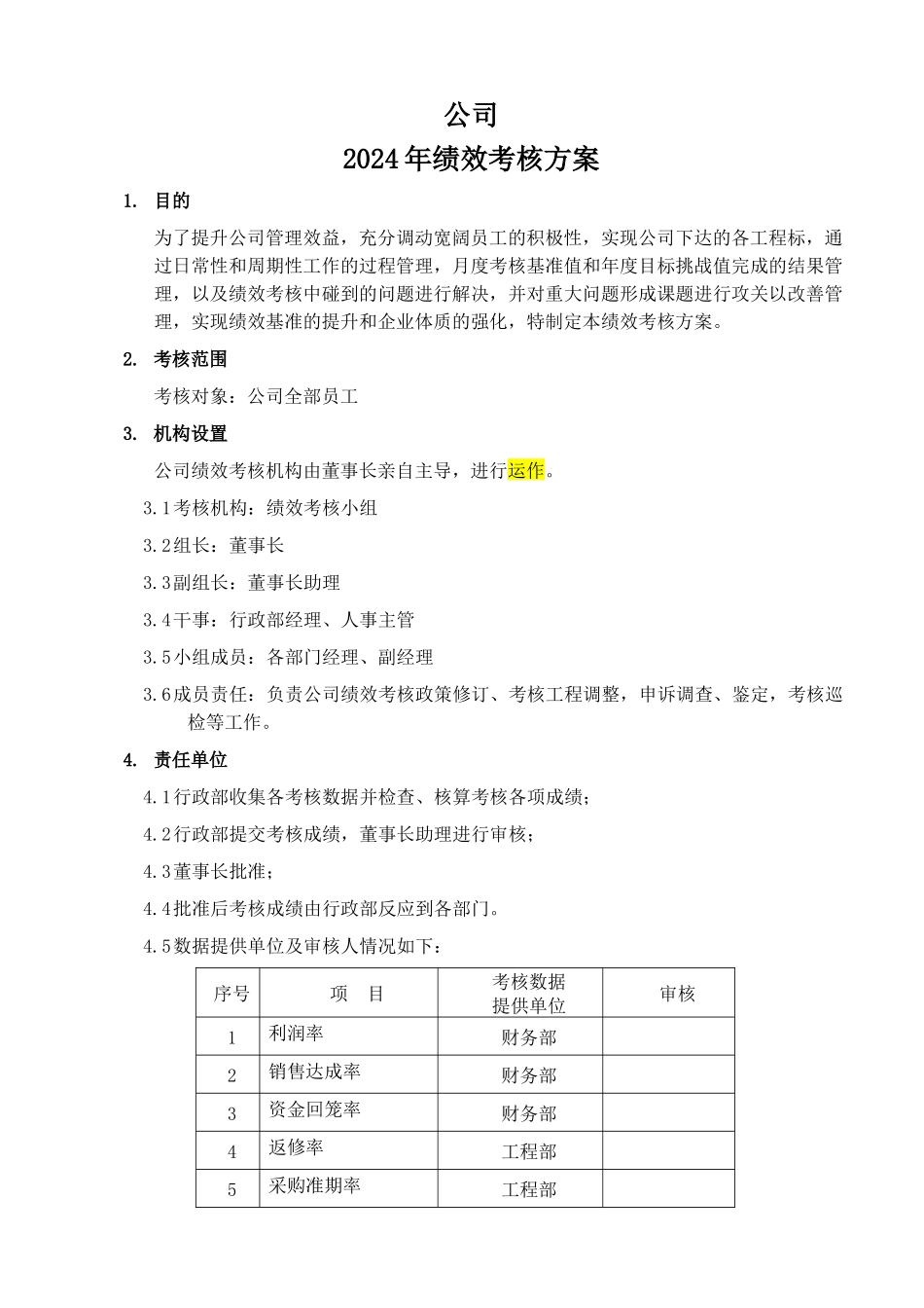 绩效考核方案XT_第1页