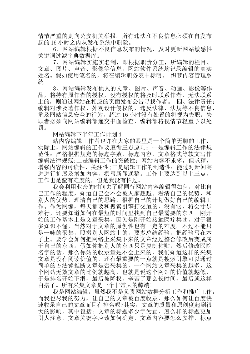 网站编辑下半年工作计划_第3页