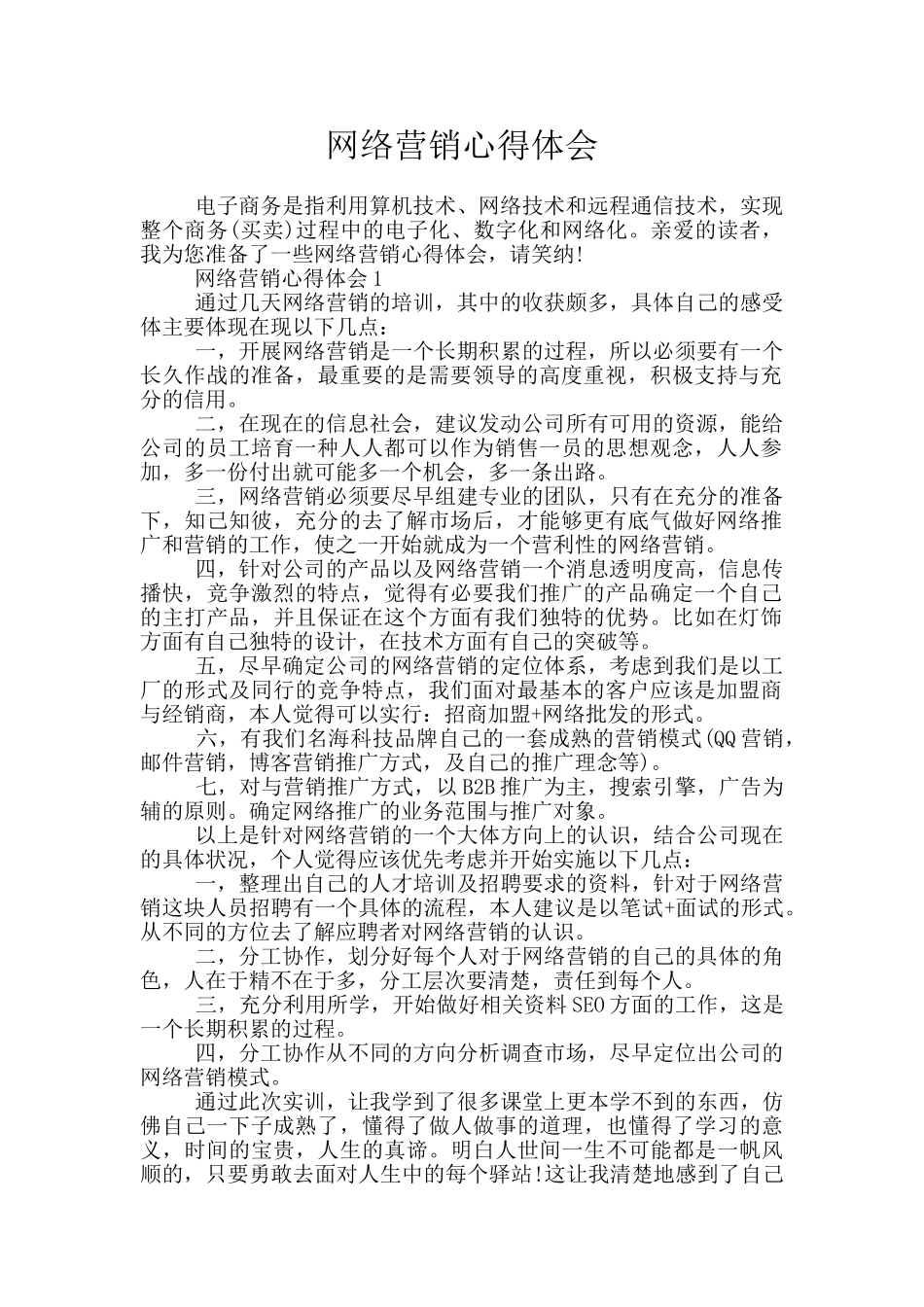 网络营销心得体会_第1页