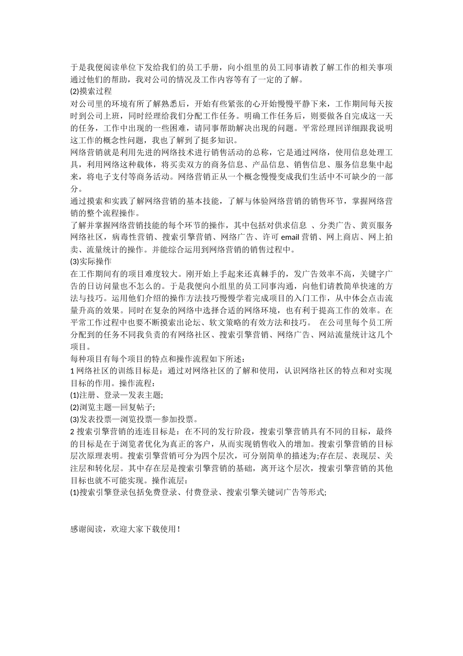 网络销售的毕业实习报告_第2页