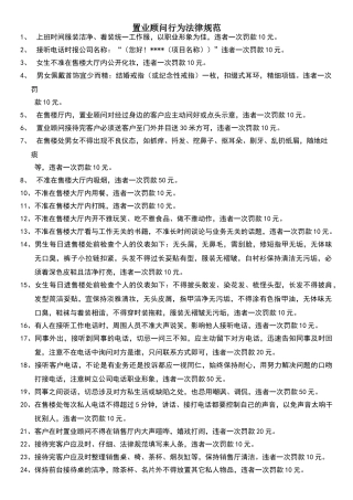 置业顾问基本行为规范