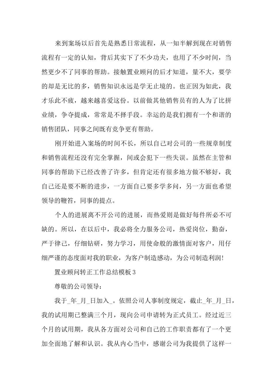 置业顾问转正工作总结模板5篇_第3页