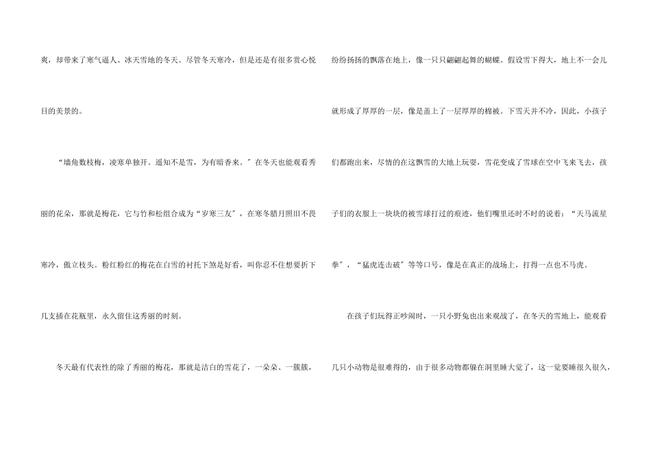 美丽的冬天五篇_第3页