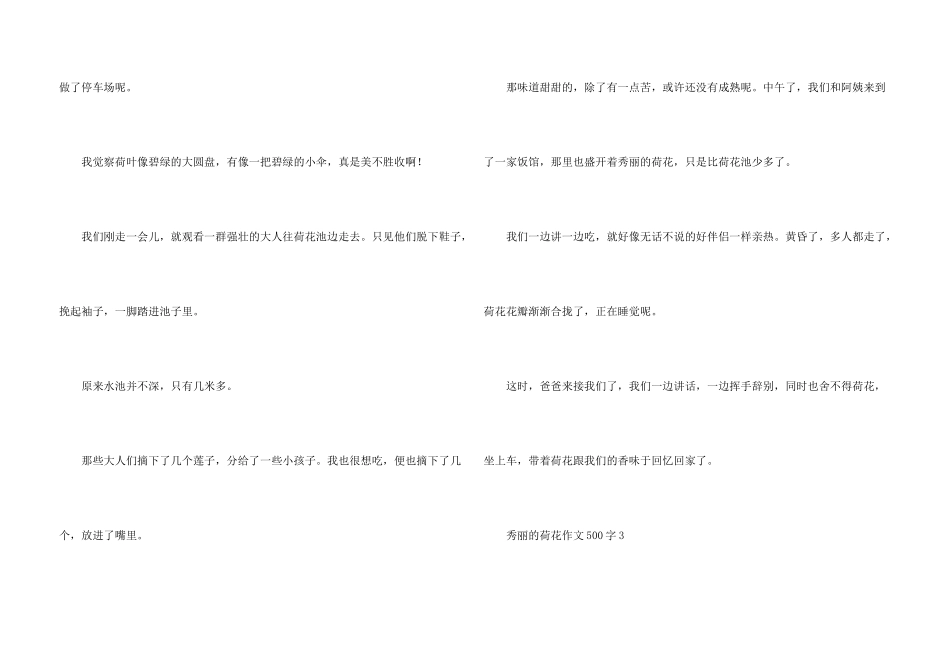 美丽的荷花500字_第3页