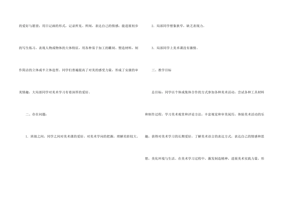 美术教学计划模板汇总五篇_第2页