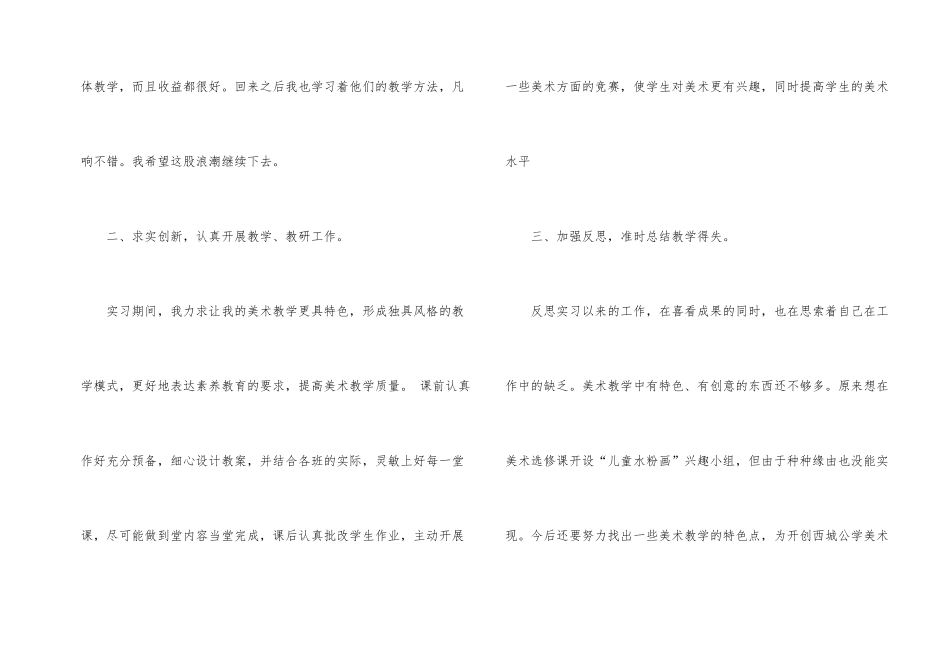 美术教育专业实习总结_第2页