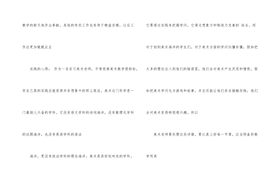 美术教育专业实习总结_第3页