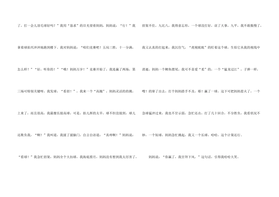 羽毛球比赛400字汇总6篇_第3页