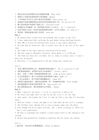 翻译汉译英练习