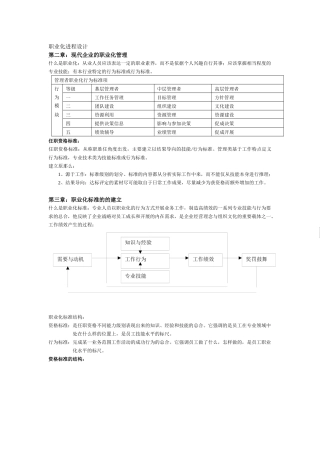 职业化进程设计