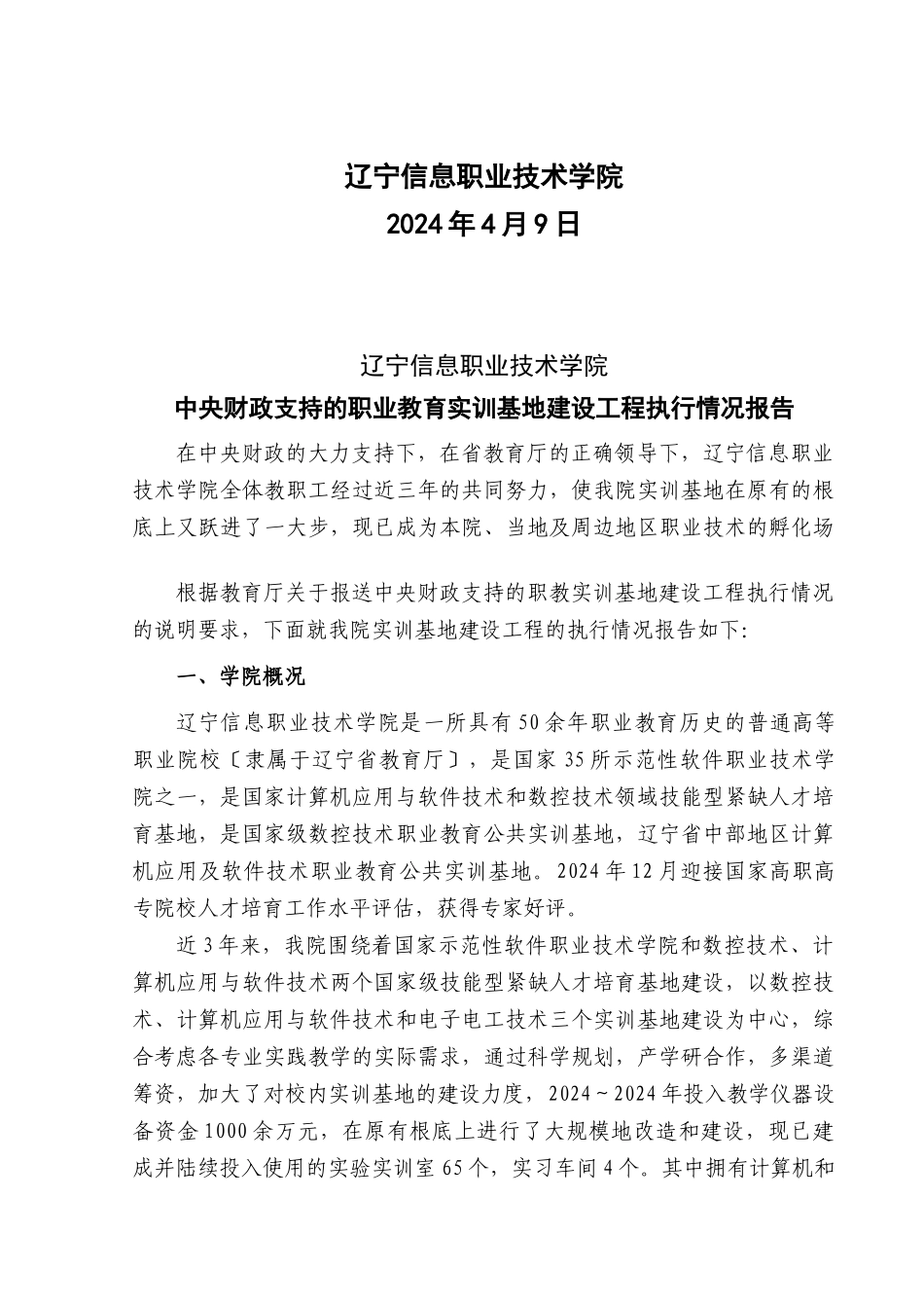 职业教育实训基地建设项目执行报告_第2页