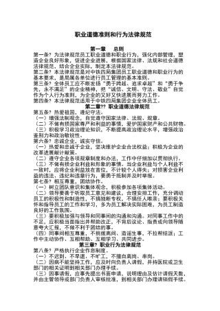 职业道德准则和行为规范
