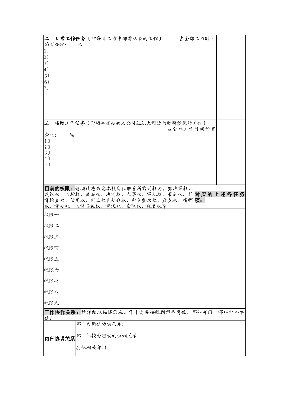 职务说明书调查表_第2页