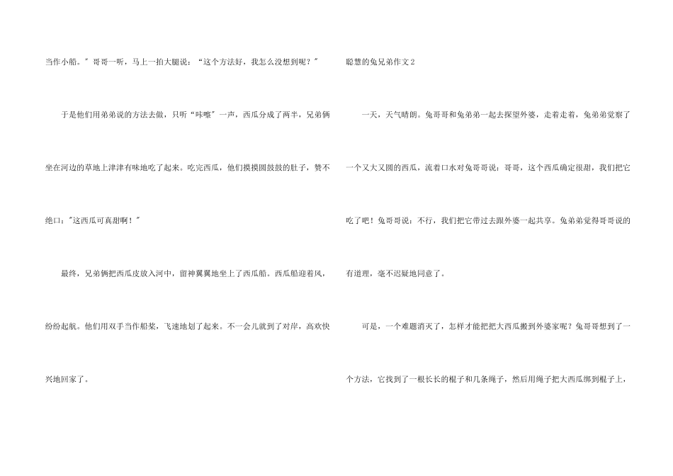 聪明的兔兄弟4篇_第2页