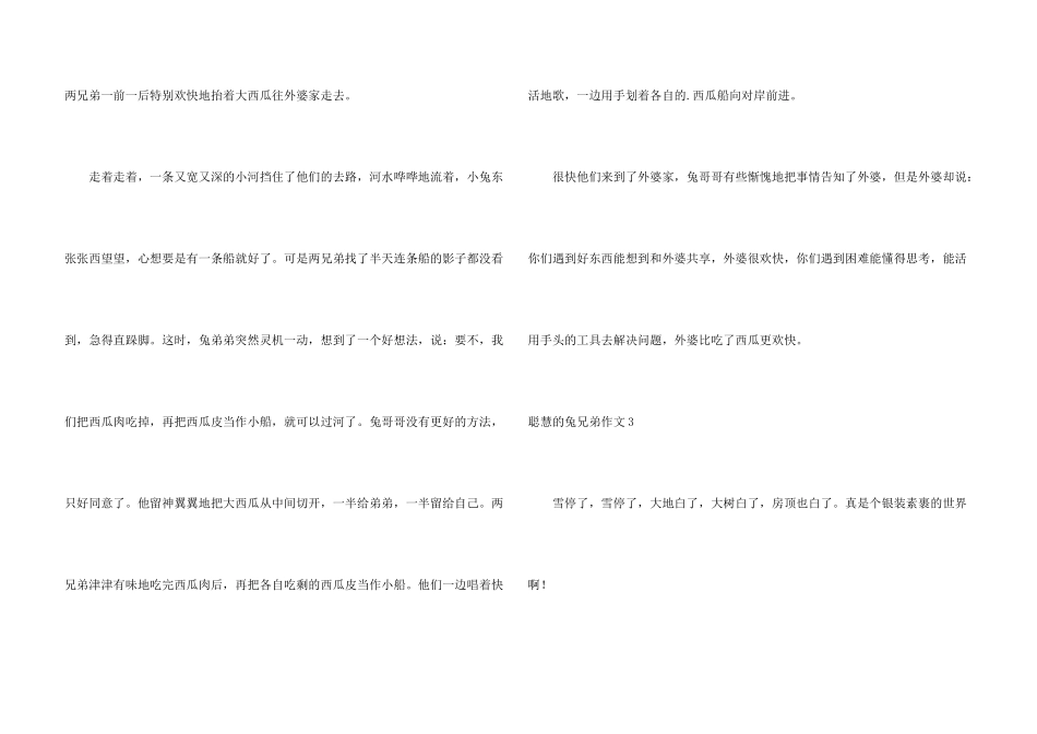 聪明的兔兄弟4篇_第3页