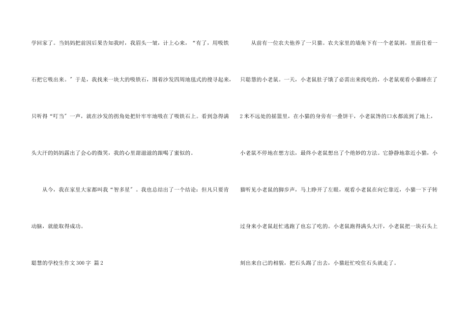 聪明的小学生300字合集六篇_第2页