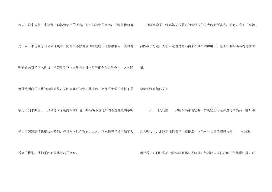 聪明的鸭妈妈10篇_第2页