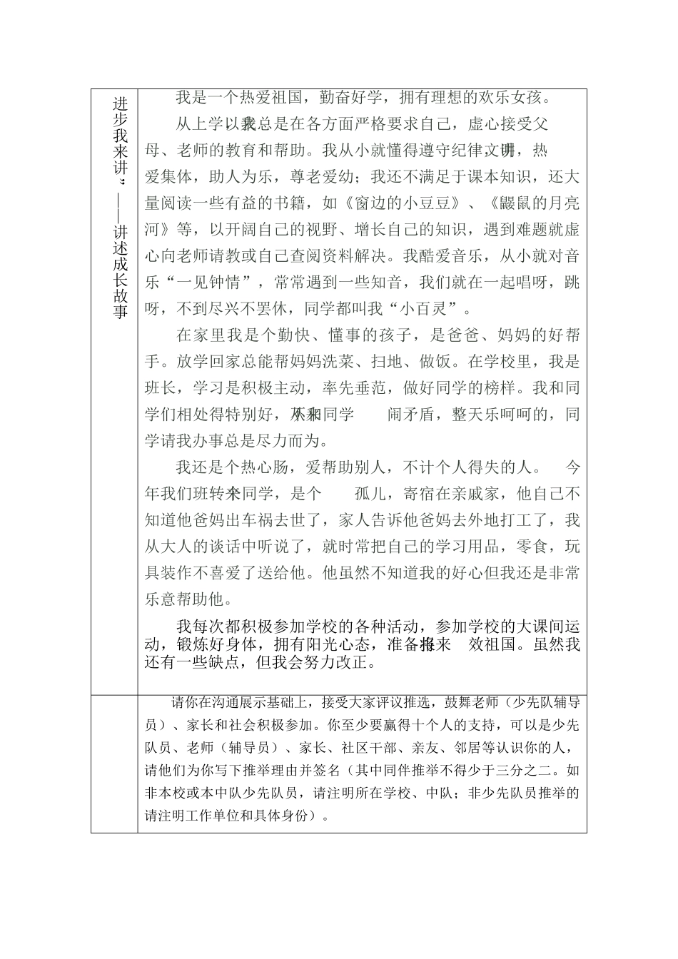 胡璐琳四好少年申报表_第2页