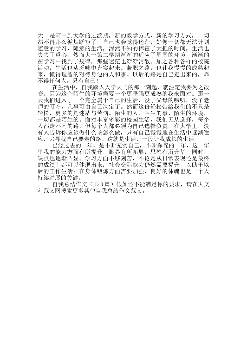 自我总结作文-3_第2页