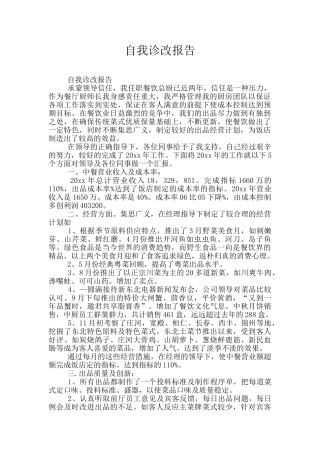 自我诊改报告