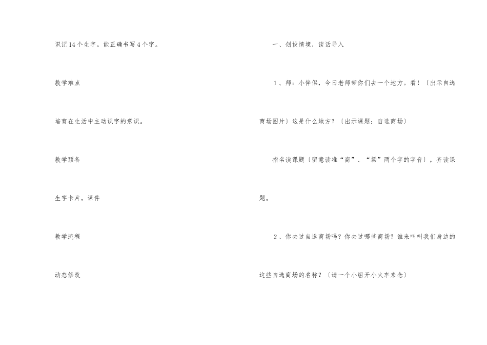 自选商场教案3篇_第2页