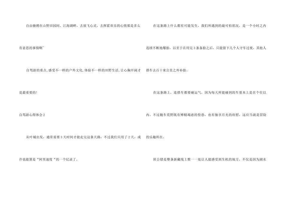自驾游心得体会_第2页