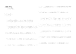 自驾游心得体会