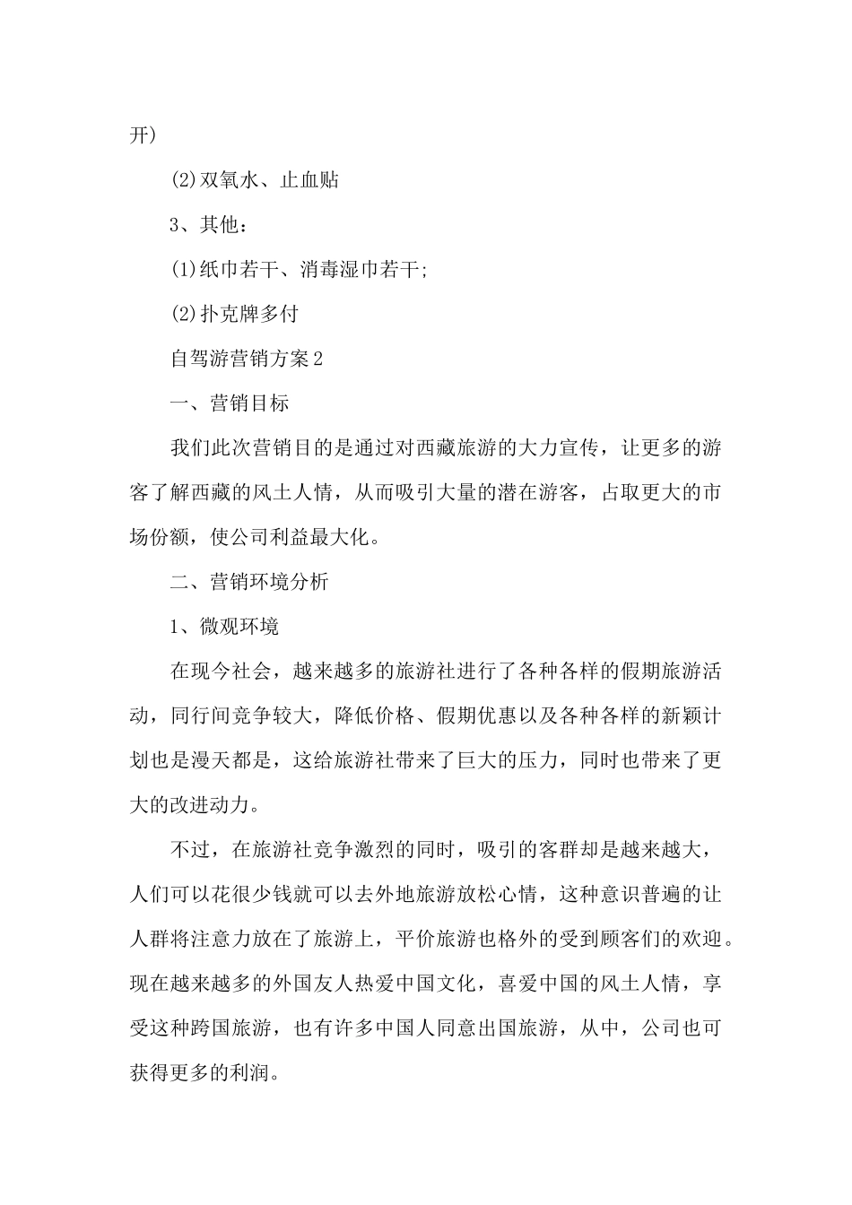 自驾游营销方案5篇_第3页