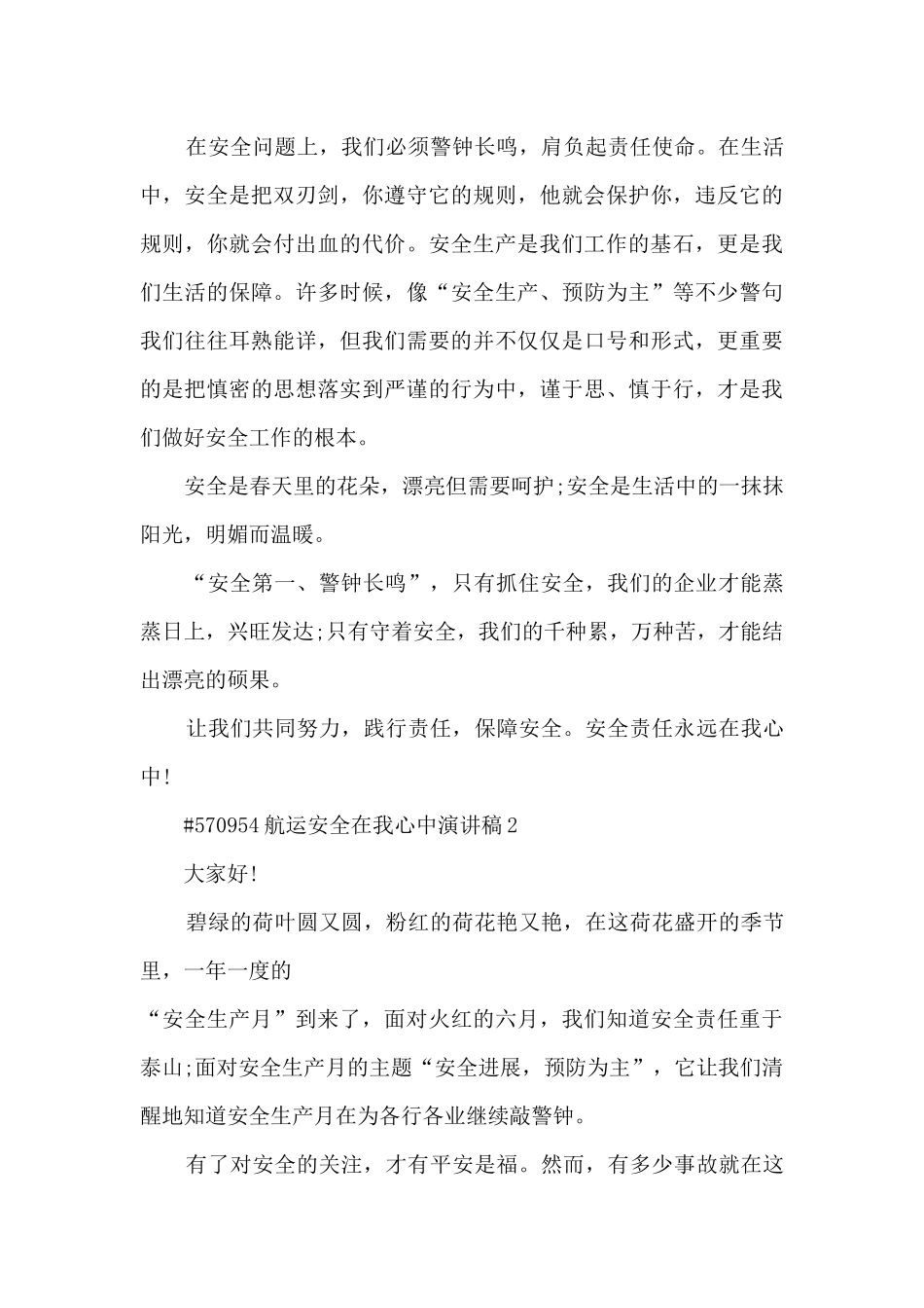 航运安全在我心中演讲稿模板5篇_第3页