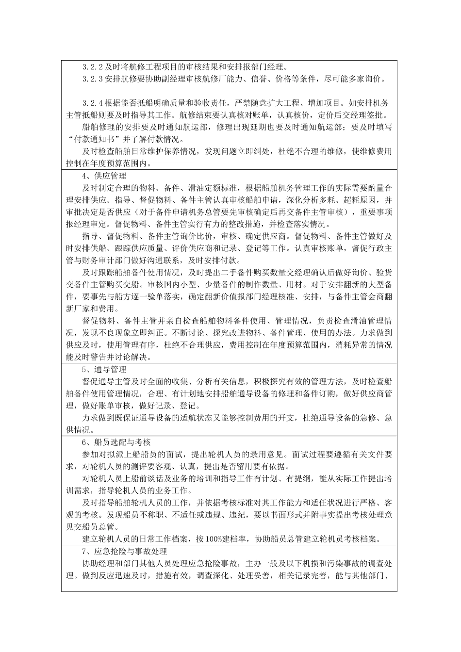 船管部机务总管岗位任务说明书_第3页