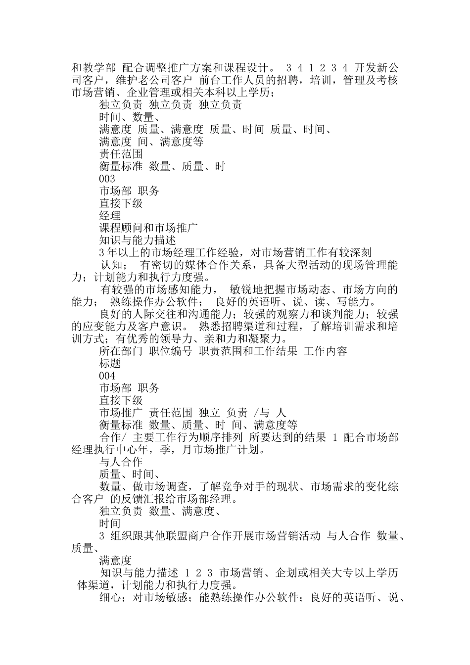 艺术培训机构各岗位职责及考核_第3页