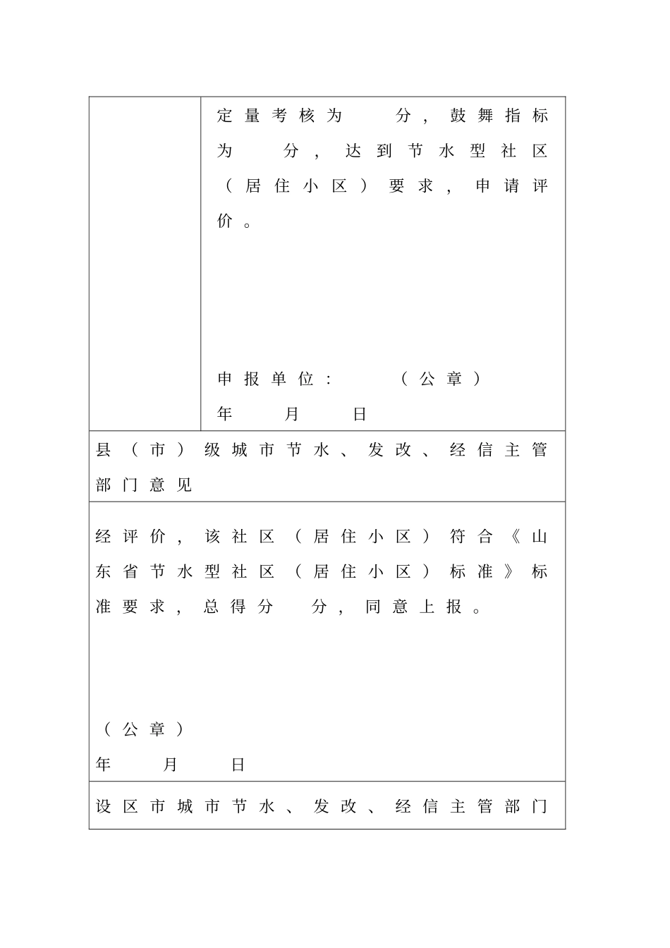 节水型社区申报书_第3页