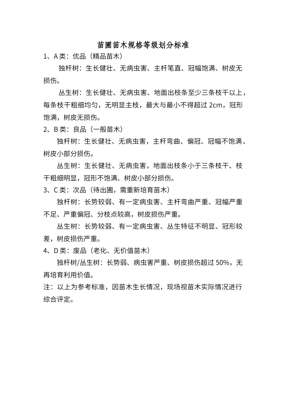 苗木规格等级划分_第1页