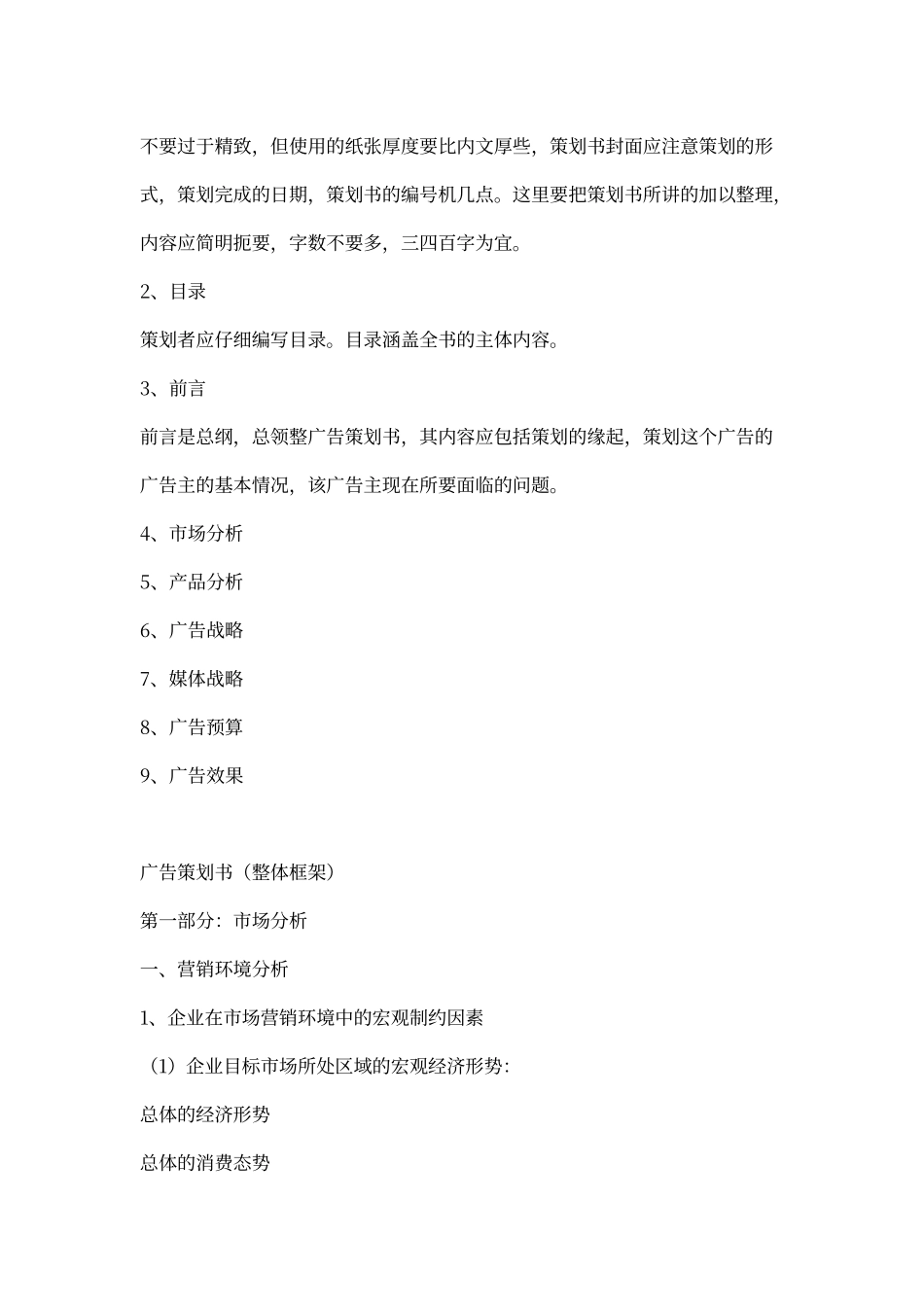 若干广告策划文案格式_第2页