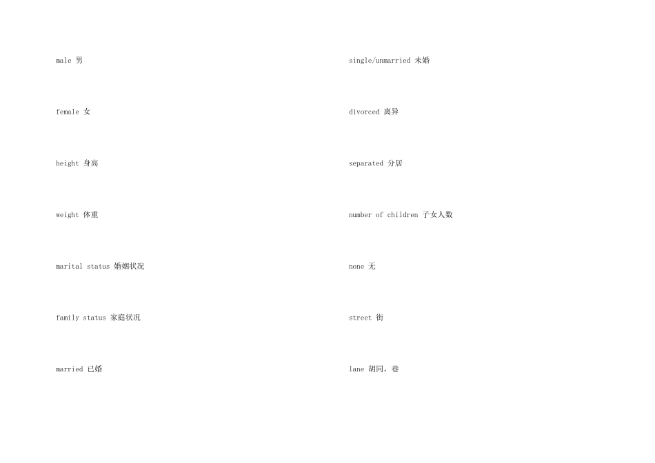 英文简历词汇_第3页
