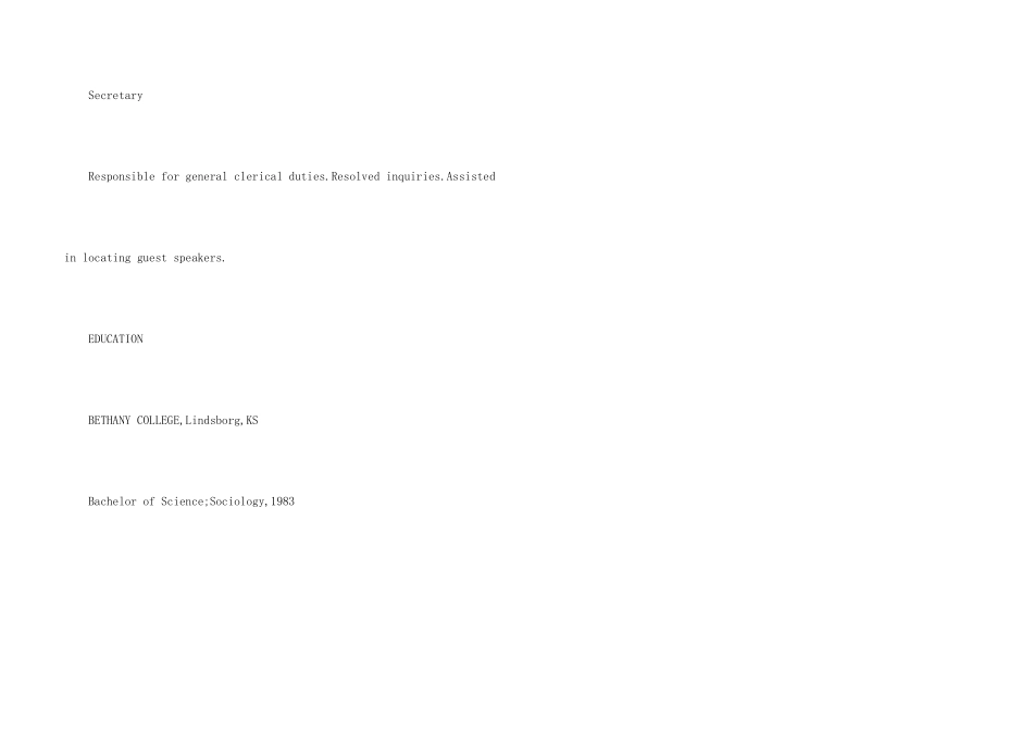 英文简历（酒店文职人员）_第3页