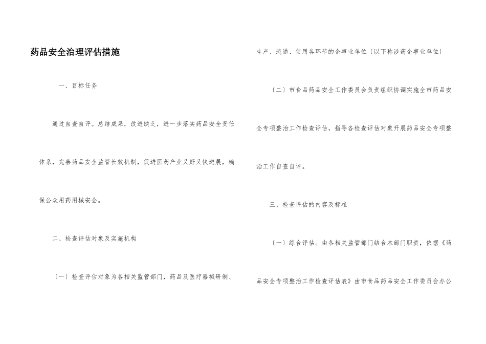 药品安全治理评估措施_第1页