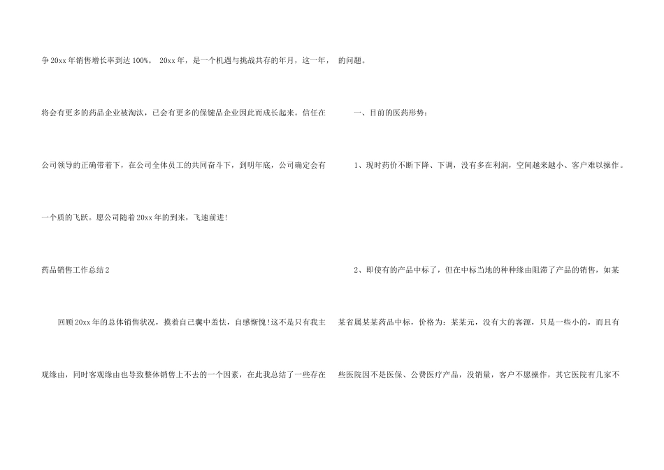 药品销售工作总结9篇_第3页