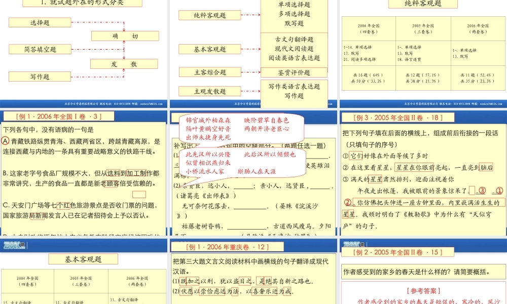 答题意识篇高考语文130分夺分方案课件
