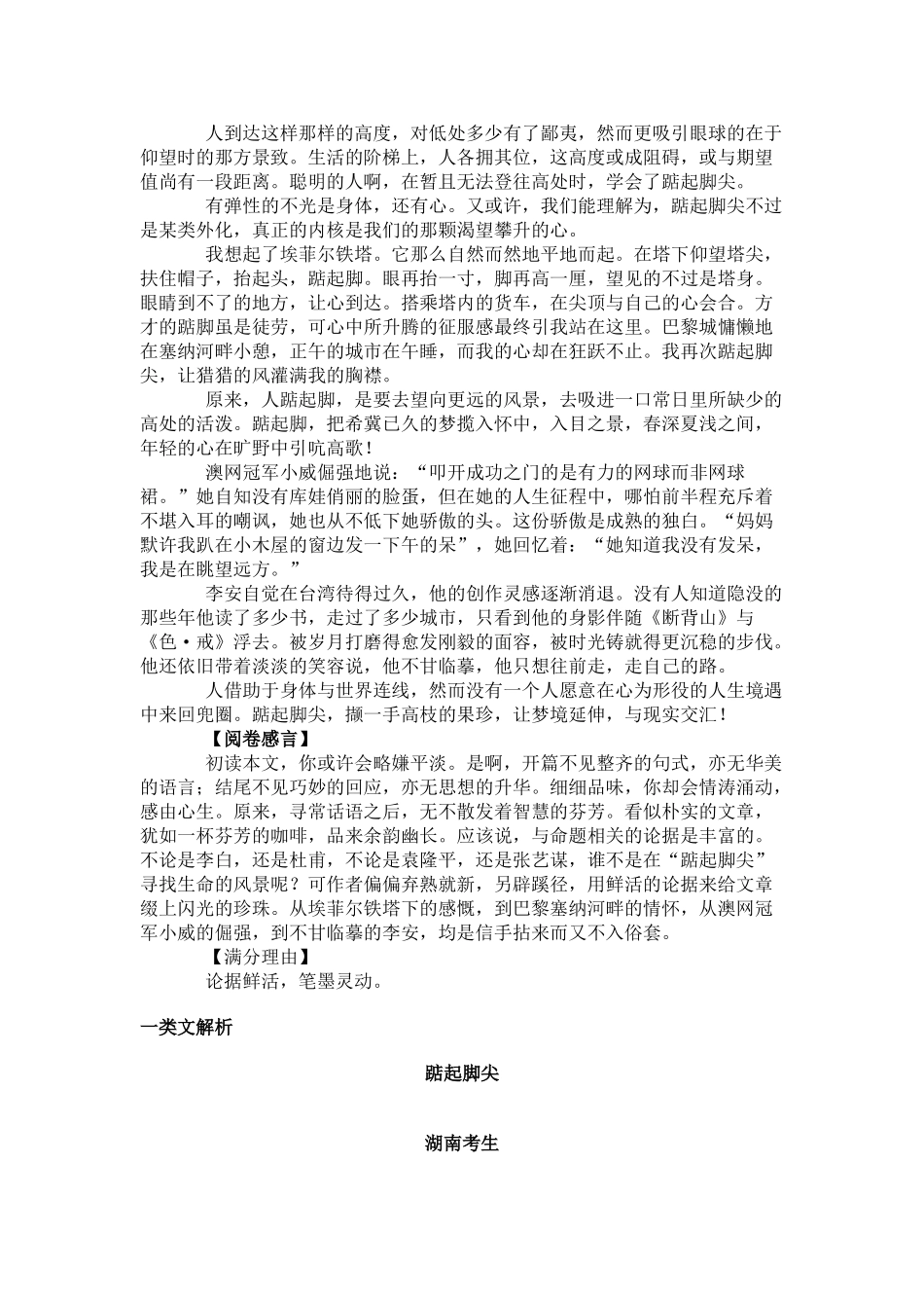 高考作文分档解析及提升(湖南卷)_第2页