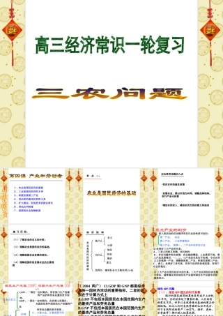 高考一轮复习 三农问题